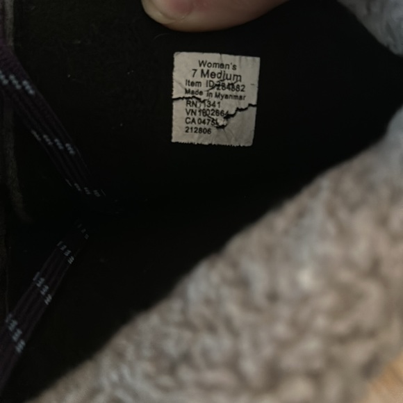 LL Bean Women’s Suede Lace Up Lined Snow Boots Purple Gray Size 7 - Picture 7 of 13